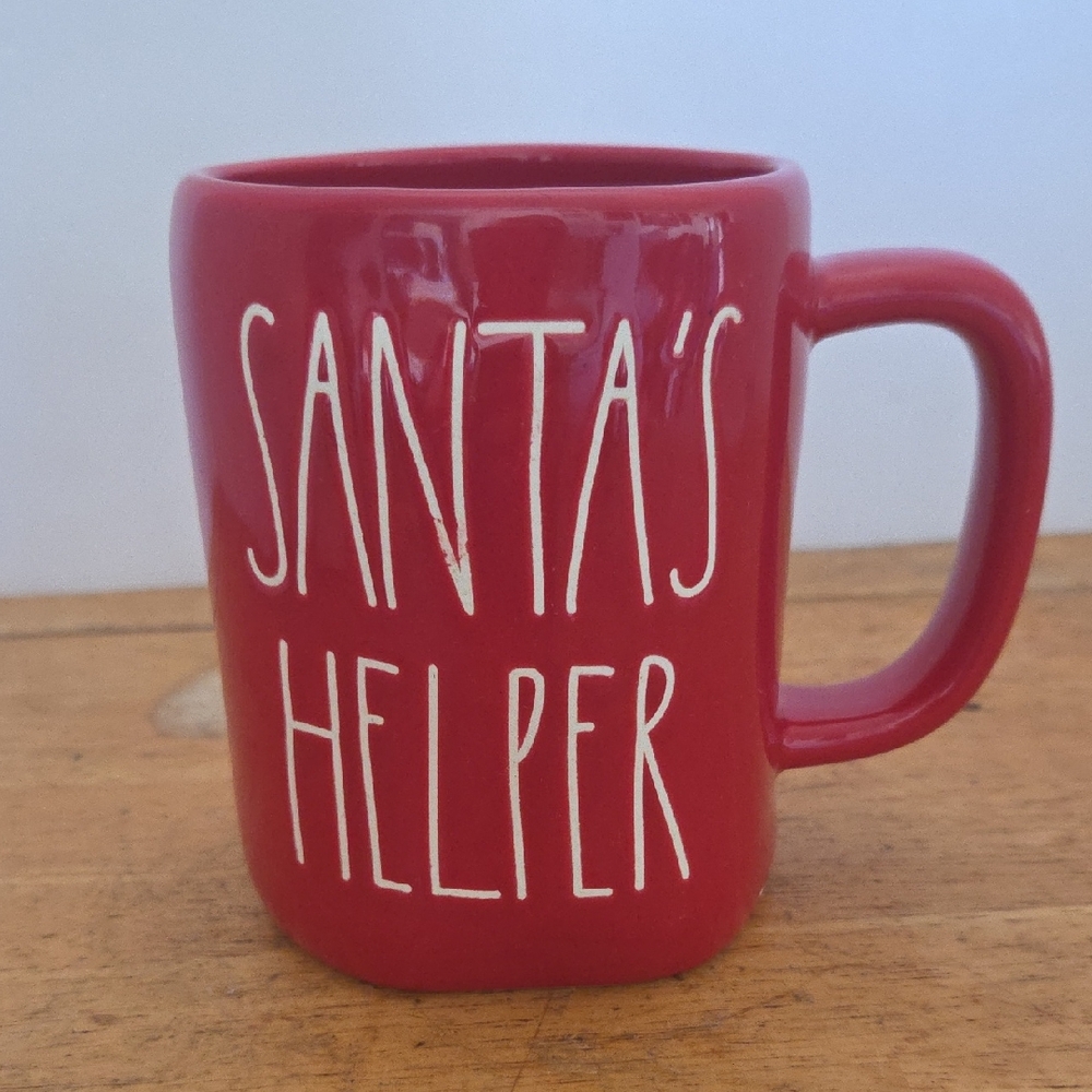 Rae Dunn Red Santa's Helper Mug